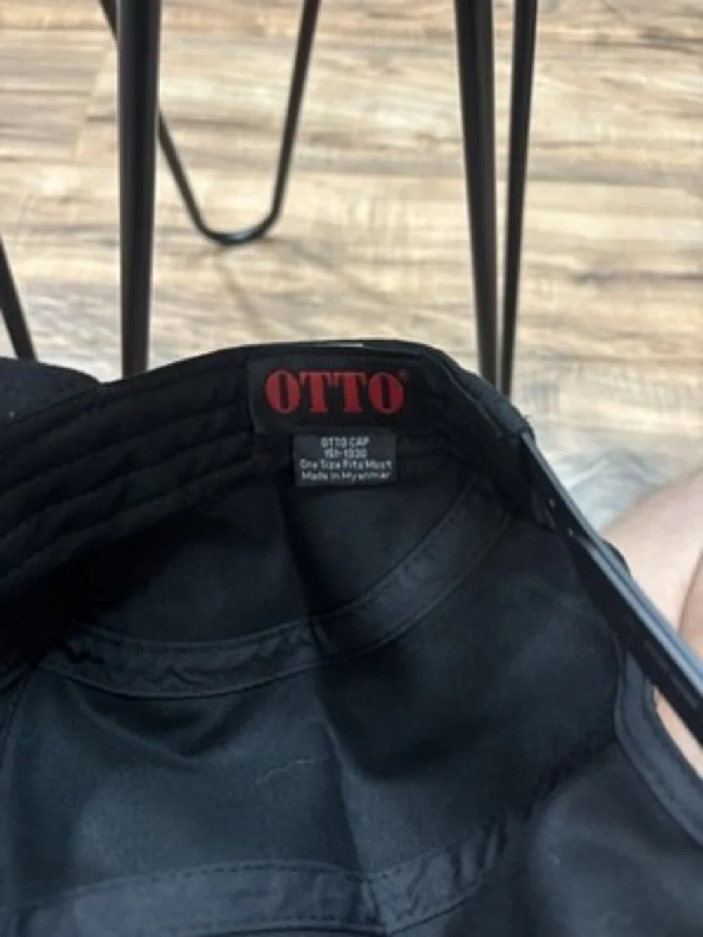 Otto Black Camper 5-Panel Cap Adjustable Solid Unisex Adults One Size